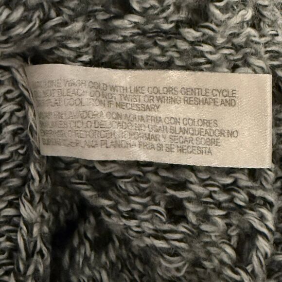 Debbie Morgan Open Front Crochet Style Shawl Cardigan Gray Women's Size Medium - Picture 8 of 10